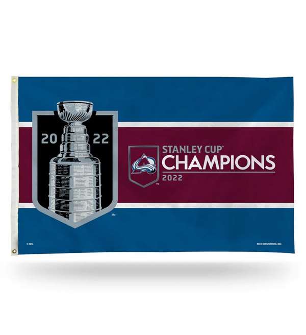 Colorado Hockey Avalanche 2022 Stanley Cup Champions Banner Flag  