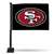San Francisco 49ers Alternate Double Sided Car Flag with Black Pole -  16" x 19" - Strong Pole that Hooks Onto Car/Truck/Automobile    