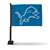 Detroit Lions Black Pole Double Sided Car Flag with Black Pole -  16" x 19" - Strong Pole that Hooks Onto Car/Truck/Automobile    