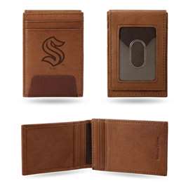 Seattle Kraken Genuine Leather Front Pocket Wallet  