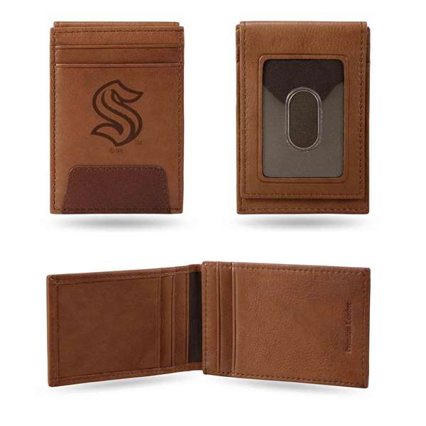 Seattle Kraken Genuine Leather Front Pocket Wallet  