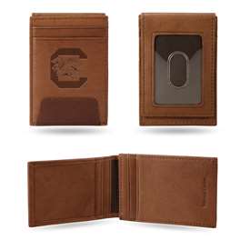 South Carolina Gamecocks Genuine Leather Front Pocket Wallet  