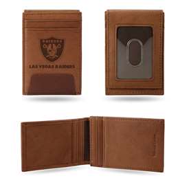 Las Vegas Raiders Premium Leather Front Pocket Wallet  