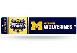 Michigan Wolverines 2023-24 CFP National Champions Plastic Street Sign  