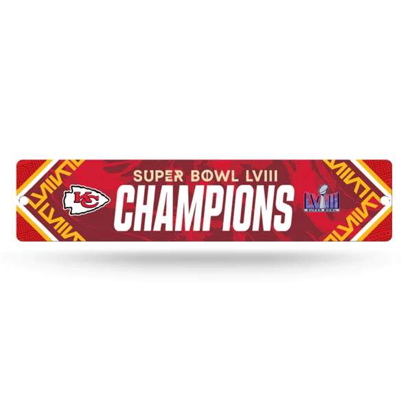 Kansas City Chiefs Super Bowl LVIII Champions Plastic Street Sign 