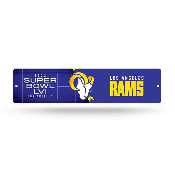 Los Angeles Rams Super Bowl LVI   Plastic Street Sign 