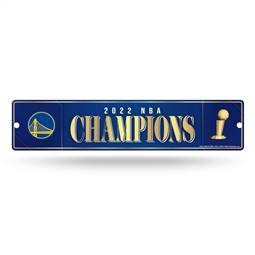 Golden State Basketball Warriors 2022 NBA Finals Champions Plastic Street Sign