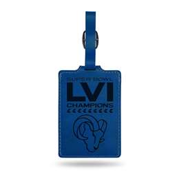 Los Angeles Rams Super Bowl LVI Champions Laser Engraved Luggage Tag - Royal Blue 