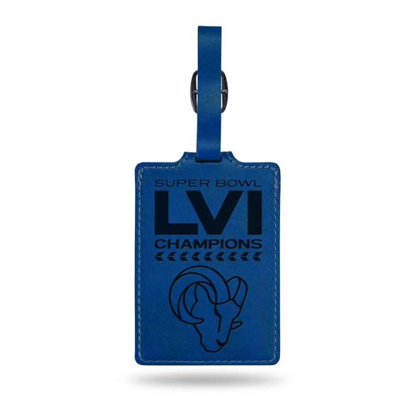 Los Angeles Rams Super Bowl LVI Champions Laser Engraved Luggage Tag - Royal Blue 