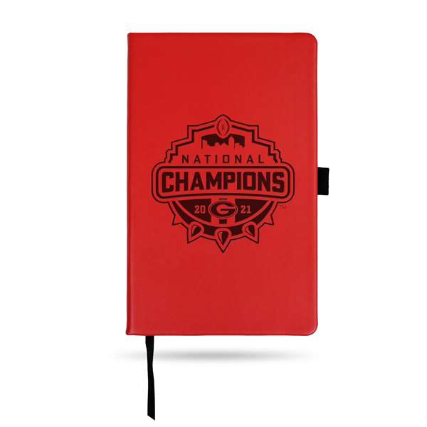 University of Georgia Bulldogs 2021-22 NCAA CFP National Champions Laser Engraved Small Notepad-Red  