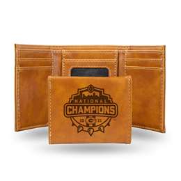 University of Georgia Bulldogs 2021-22 NCAA CFP National Champions Laser Engraved Trifold Wallet  