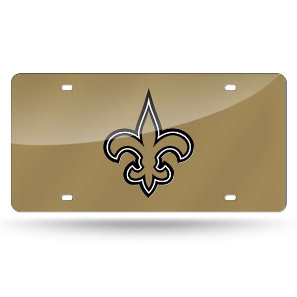 New Orleans Saints Gold 12" x 6" Laser Cut Tag For Car/Truck/SUV - Automobile D?cor    