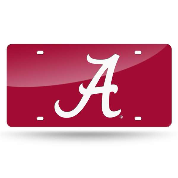 Alabama Crimson Tide Standard Red 12" x 6" Laser Cut Tag For Car/Truck/SUV - Automobile D?cor    