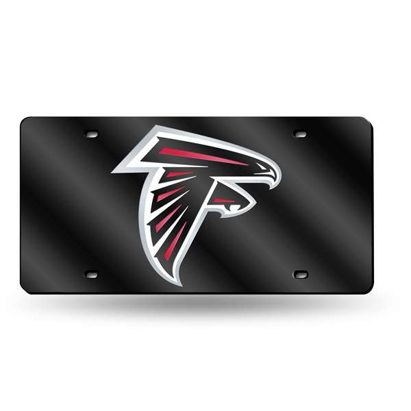 Atlanta Falcons Black 12" x 6" Laser Cut Tag For Car/Truck/SUV - Automobile D?cor    