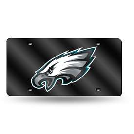 Philadelphia Eagles Black 12" x 6" Laser Cut Tag For Car/Truck/SUV - Automobile D?cor    