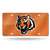 Cincinnati Bengals Orange 12" x 6" Laser Cut Tag For Car/Truck/SUV - Automobile D?cor    