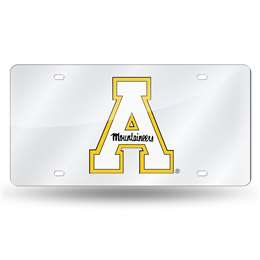 Appalachian State Mountaineers Standard 12" x 6" Silver Laser Cut Tag For Car/Truck/SUV - Automobile D?cor    