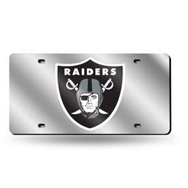 Las Vegas Raiders Silver 12" x 6" Silver Laser Cut Tag For Car/Truck/SUV - Automobile D?cor    