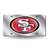 San Francisco 49ers  12" x 6" Silver Laser Cut Tag For Car/Truck/SUV - Automobile D?cor    