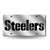 Pittsburgh Steelers Silver Stencil 12" x 6" Silver Laser Cut Tag For Car/Truck/SUV - Automobile D?cor    