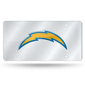 Los Angeles Chargers  12" x 6" Silver Laser Cut Tag For Car/Truck/SUV - Automobile D?cor    