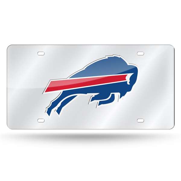 Buffalo Bills Silver 12" x 6" Silver Laser Cut Tag For Car/Truck/SUV - Automobile D?cor    