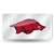 Arkansas Razorbacks Silver 12" x 6" Silver Laser Cut Tag For Car/Truck/SUV - Automobile D?cor    