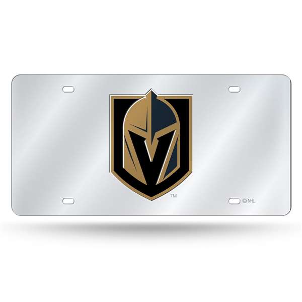 Vegas Golden Knights  12" x 6" Silver Laser Cut Tag For Car/Truck/SUV - Automobile D?cor    
