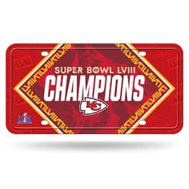 Kansas City Chiefs Super Bowl LVIII Champions Metal Auto Tag 