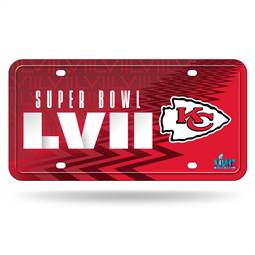 Kansas City Chiefs LVII Super Bowl Bound Metal Auto License Tag Plate  