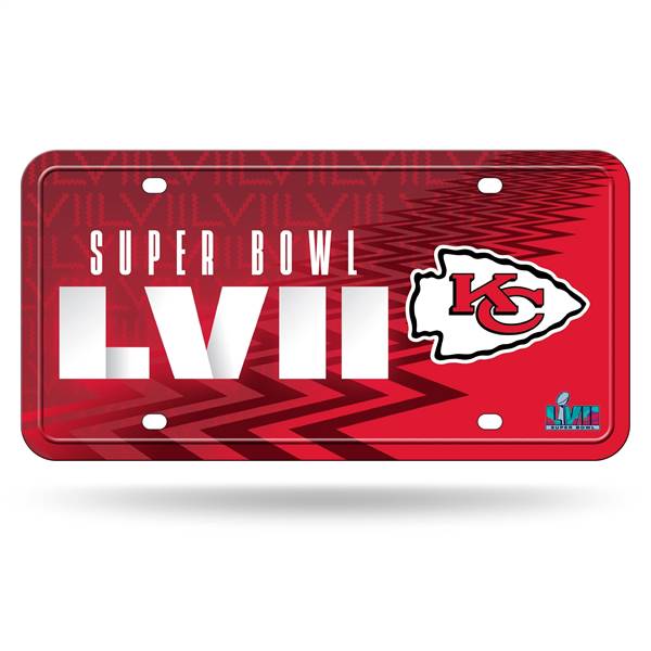 Kansas City Chiefs LVII Super Bowl Bound Metal Auto License Tag Plate  