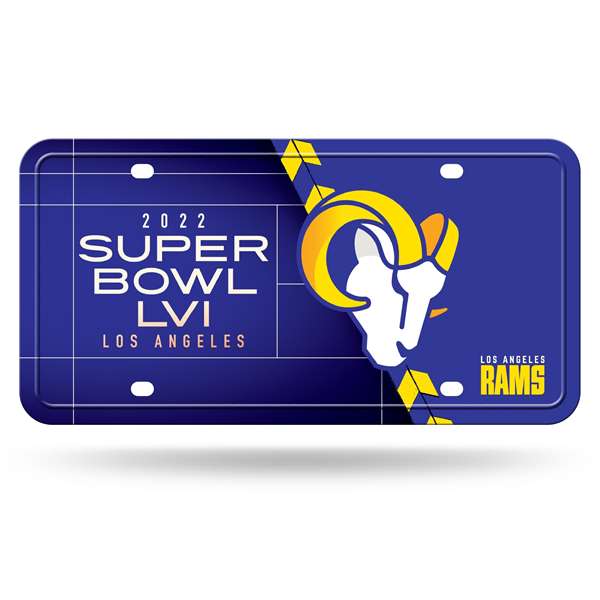 Los Angeles Rams Super Bowl LVI   Metal Auto License Plate 