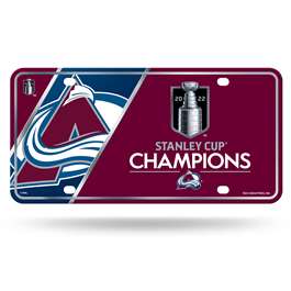 Colorado Hockey Avalanche 2022 Stanley Cup Champions Metal Auto Tag  