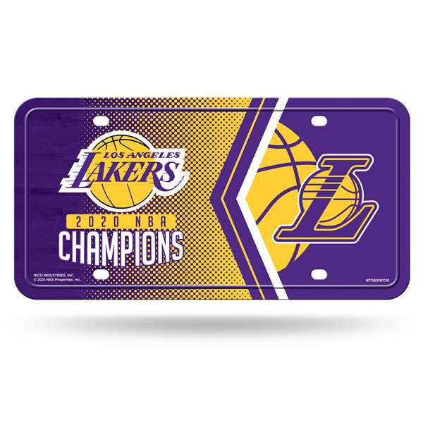 Los Angeles Lakers  2020 NBA Champs Metal Auto Tag  