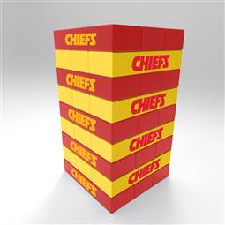 Kansas City Chiefs  Mini Jumbling Tower Game - Wood Stackem Game    