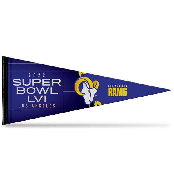 Los Angeles Rams Super Bowl LVI   Soft Felt Pennant 12X30 inches 