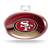 San Francisco 49ers OVM Metallic Oval Sticker 