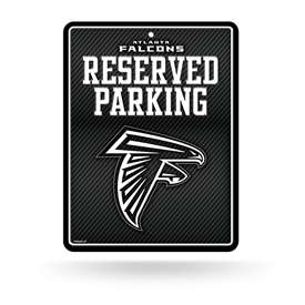 Atlanta Falcons Carbon Fiber 8.5" x 11" Carbon Fiber Metal Parking Sign - Great for Man Cave, Bed Room, Office, Home D?cor    