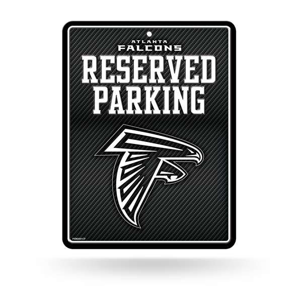 Atlanta Falcons Carbon Fiber 8.5" x 11" Carbon Fiber Metal Parking Sign - Great for Man Cave, Bed Room, Office, Home D?cor    