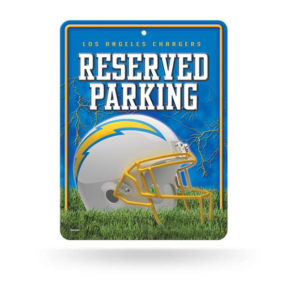 Los Angeles Chargers  8.5" x 11" Carbon Fiber Metal Parking Sign - Great for Man Cave, Bed Room, Office, Home D?cor    