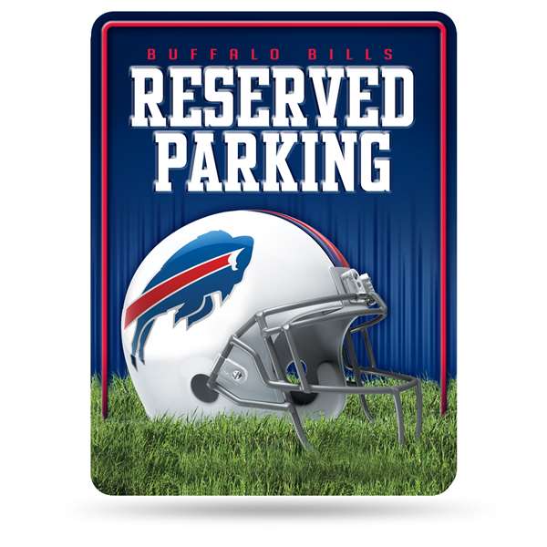 Buffalo Bills  8.5" x 11" Carbon Fiber Metal Parking Sign - Great for Man Cave, Bed Room, Office, Home D?cor    