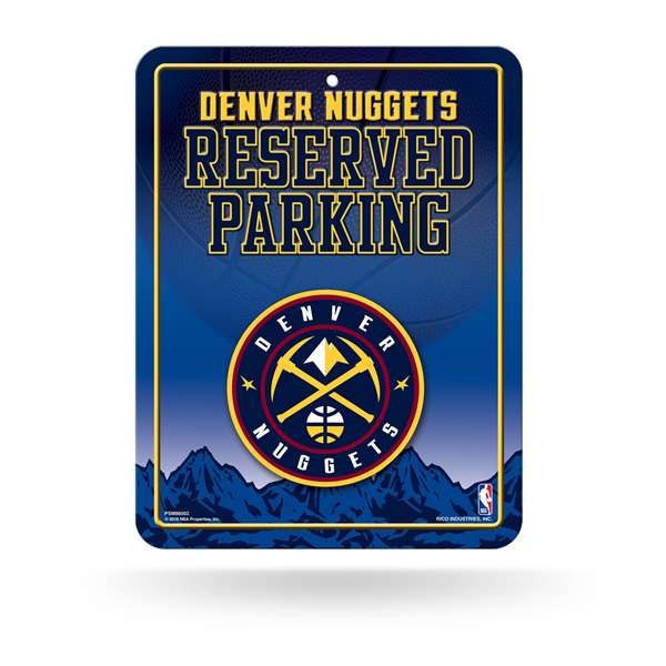 Denver Nuggets  8.5" x 11" Carbon Fiber Metal Parking Sign - Great for Man Cave, Bed Room, Office, Home D?cor    