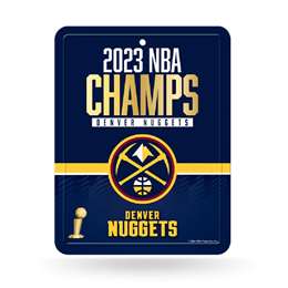 Denver Nuggets 2023 NBA Champions 8.5 X 11 inch Carbon Fiber Metal Parking Sign  