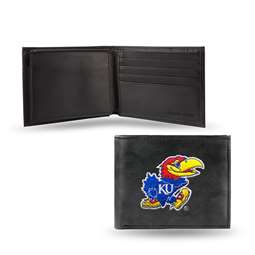 Kansas Jayhawks Embroidered Billfold Wallet  