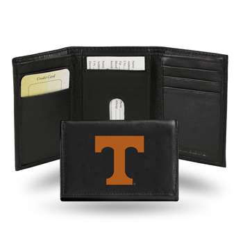 Tennessee Volunteers  Embroidered Genuine Leather Tri-fold Wallet 3.25" x 4.25" - Slim    
