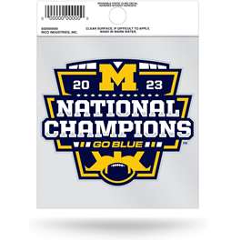 Michigan Wolverines 2023-24 CFP National Champions Small Static Cling  