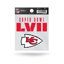 Kansas City Chiefs LVII Super Bowl Bound Static Cling Sticker  