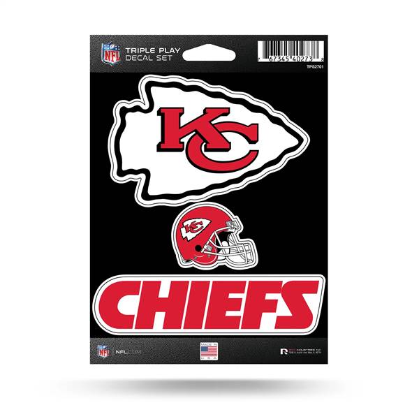 Kansas City Chiefs Triple Play Sticker    