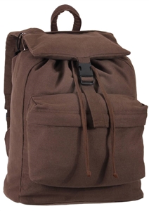 Rothco Canvas Daypack Color : Earth Brown