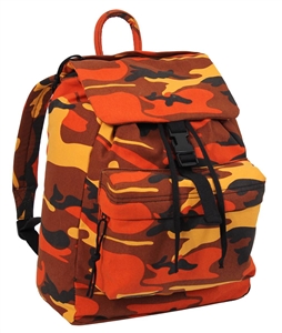 Rothco Canvas Daypack Color : Savage Orange Camo